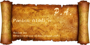 Panics Aldán névjegykártya